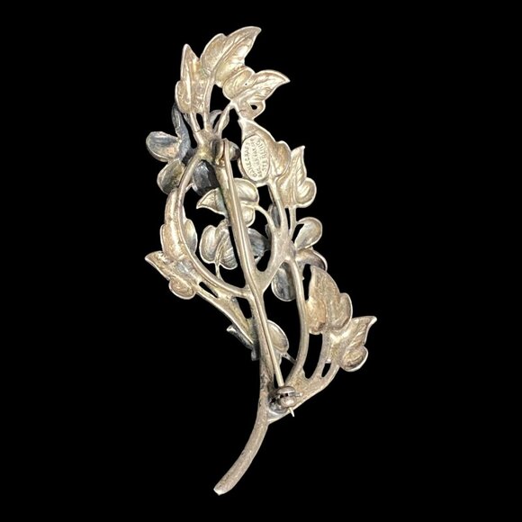 Danecraft Sterling Silver Floral Brooch Pin - Picture 13 of 15